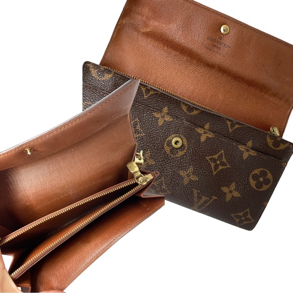 Vintage Louis Vuitton Sarah Wallet modified with crossbody chain - Picture 2 of 4